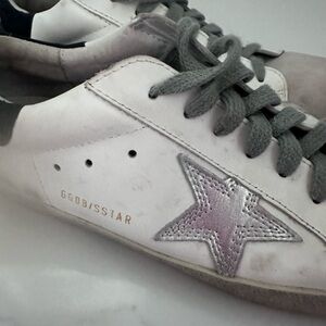 Golden Goose - White and Gray Star Sneakers
